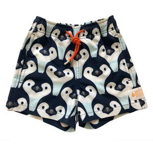 Kids Stretchy Boardies - Penguin Parade